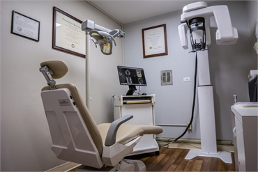 Treatment chair at Cabrillo Family Dental Care
