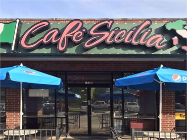 Cafe Sicilia is at 5 minutes drive to the southeast of Bedford dentist Beelman Dental