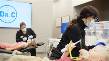 Our dental staff make dental procedures a child's play at Dr. C KIDS Dentistry