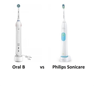 Philips Sonicare electric toothbrush compared to Oral B electric toothbrush