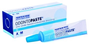 Odontopaste is a cream like dressing containing antibiotic and corticosteroid. It reduces pain and has bacteriostatic efect on the microorganisms causing dental infections 