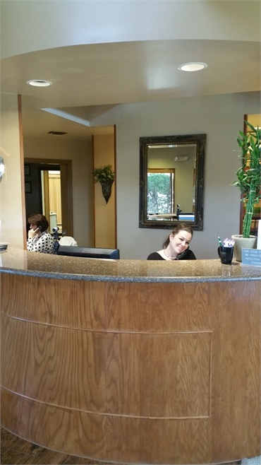 Reception area at Grand Prairie Family Dental