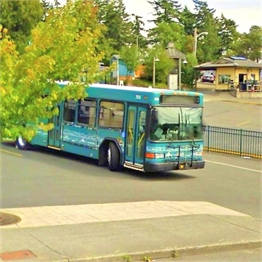 Kitsap Transit bus at Bainbridge Island Ferry Terminal near Current Dental