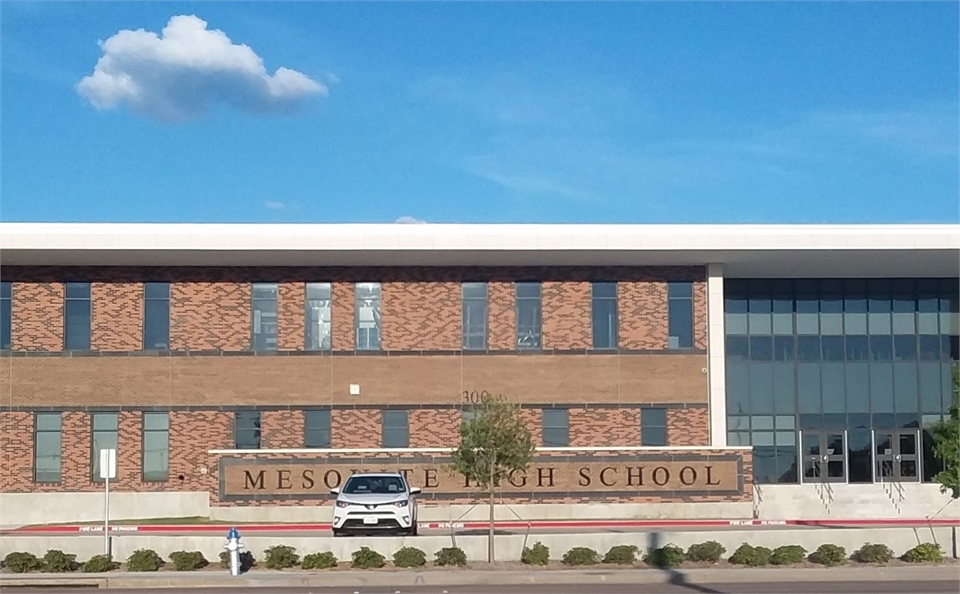 Mesquite High School at 10 minutes drive to the west of Sunnyvale Kids Pediatric Dentistry