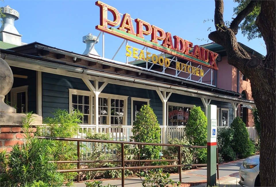 Pappadeaux Seafood Kitchen is at 5 minutes drive to the south of Mills Orthodontics