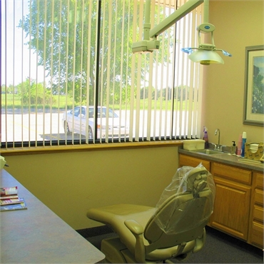 Dental chair at the office of Clinton Township dentist Michael J Aiello DDS