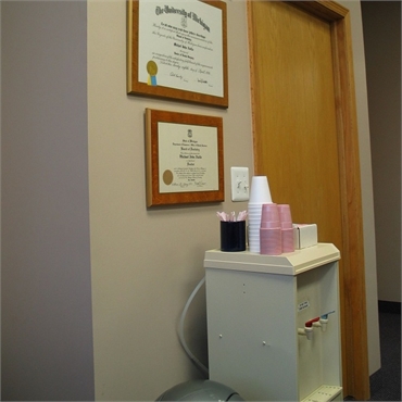 Refreshment area at the office of Michael J Aiello DDS