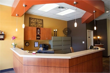 Reception area at Centennial dentist Clear Smile Dental Care