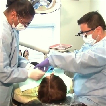 Invisalign specialist Dr. Lewart at work at his office Orangetown Smiles