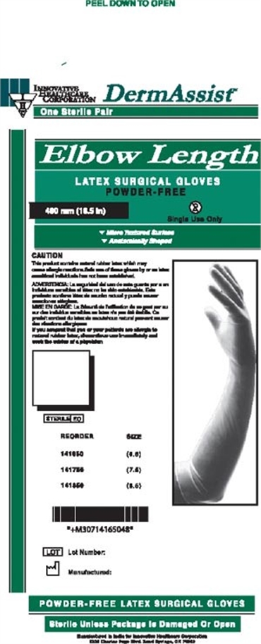 Elbow Length Powder-free Latex Surgical Gloves Innovative Dermassist