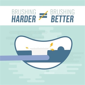 Brushing harder doesn't mean you're brushing your teeth better