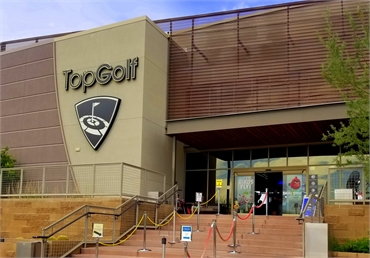 Topgolf at just 7 minutes drive to the north east of Radiant Family Dentistry