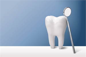Tooth and a dental mirror animated