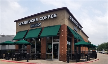 Starbucks on N Central Expy 6 minutes drive to the north of All Smiles Dentistry Allen TX
