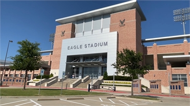 Eagle Stadium at 4 minutes drive to the north of All Smiles Dentistry