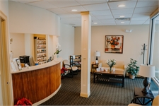 Reception and waiting area at Premiere Dental of Abington