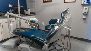Dental chair and state of the art dental equipment at Charlotte dentist Family Dental Choice
