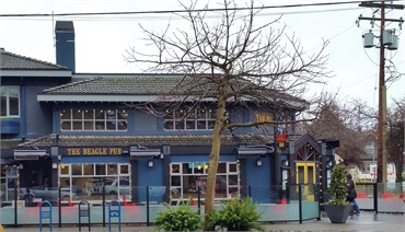 Beagle Pub few paces to the south of Victoria dentist Cook Street Village Dental