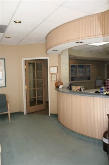 Reception area at Newport Beach dentist John B Chrispens DDS