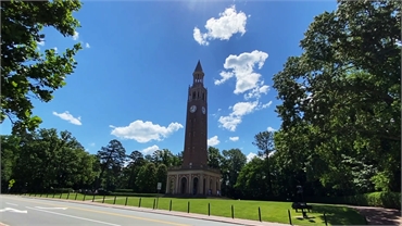 Morehead-Patterson Bell Tower at 11 minutes drive to the north of Chapel Hill dentist Everbright Den