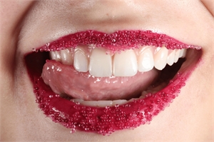 Sugary lips and beautiful teeth