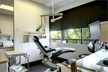 Dental chair in the operatory at Boulder Smile Design