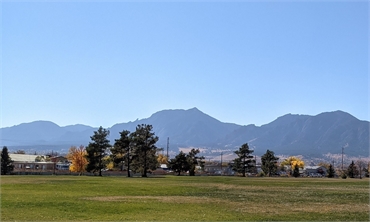 Valmont City Park few paces to the east of Rock Pediatric Dentistry Boulder