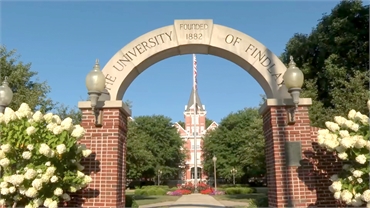 University of Findlay at 7 minutes drive to the west of Findlay dentist Anderson Family Dentist