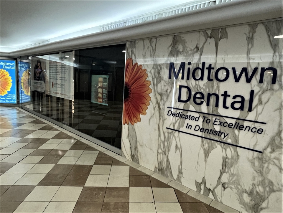 Signage on the exterior at Midtown Dental Centre