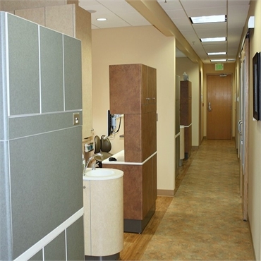 Hallway and operatories at Wasilla dentist Alaska Center for Dentistry PC