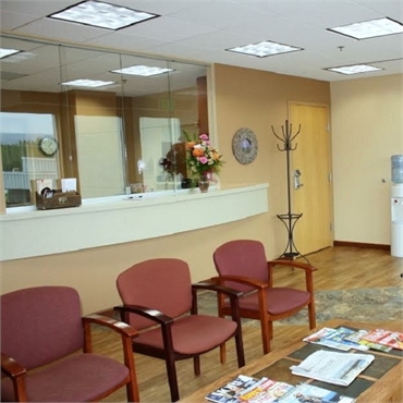 Waiting and reception area at Wasilla dentist Alaska Center for Dentistry PC