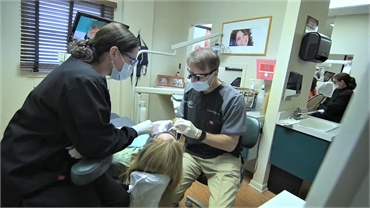 Clementon dentist Dr. Kenneth Soffer performing dental implants procedure at Clementon Family Dentis