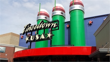 Cinemark Tinseltown USA at 3 minutes drive to the south of Medford dental Elite Dental