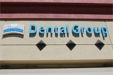 Outdoor signage at Concord dentist Clayton Dental Group