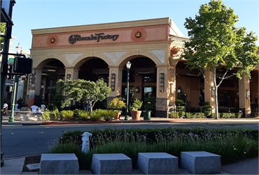 The Cheesecake Factory at 15 minutes drive to the southwest of Concord dentist Clayton Dental Group