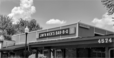 Jim 'N Nick's Bar-B-Q 2 minutes drive to the nroth of Smyrna GA dentist Reich Dental Center