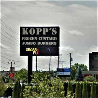 Kopp's Frozen Custard short walk to the east of Milwaukee dentist Cigno Family Dental