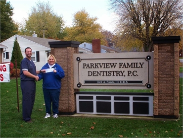 Signboard at Parkview Famly Dentistry New Castle IN