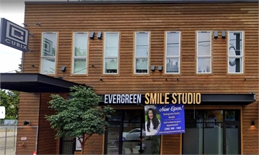 Storefront view at Evergreen Smile Studio Seattle WA