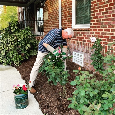 Wilmington dentist Dr. James Gainer loves gardening at Wrightsville Dental