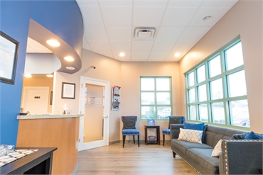 Reception and waiting area at New Port Richey dentist A Glamorous Smile