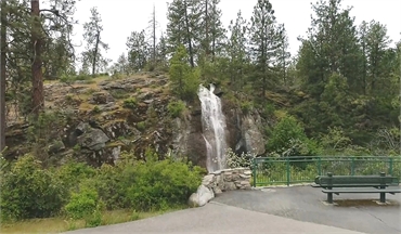 Mirabeau Point Park at 8 minutes drive to the north of Spokane Valley dentist Hymas Family Dental