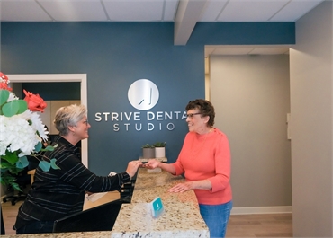 Friendly frontdesk staff at Waxhaw dentist Strive Dental Studio