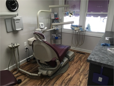 Dental chair at Hanson dentist Freeman Dental Associates