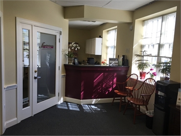 Reception area at Cohasset dentist Freeman Dental Associates