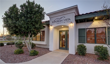 Side view office entrance Gilbert's top dental implant specialist Sonoran Vista Dentistry