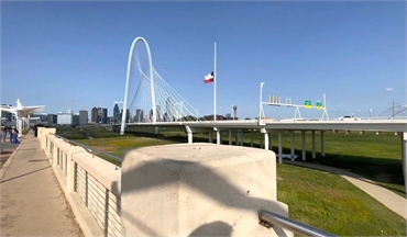 Trinity Groves and Margaret Hunt Hill Bridge at 16 minutes drive to the south of Dallas dentist Lynn
