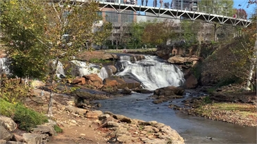 Falls Park on the Reedy and Liberty Park at 15 minutes drive to the west of Meyer Cosmetic and Gener