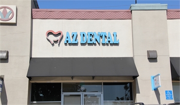 Storefront view AZ Dental - San Jose dental clinic