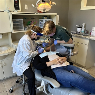 Dr. Heather Southard performing root canal at Southard Family Dentistry Jonesboro AR